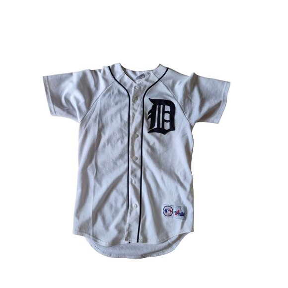 Vintage 90s Detroit Tigers Damion Easley #9 Jersey Genuine MLB Majestic Sz S… - Picture 1 of 7